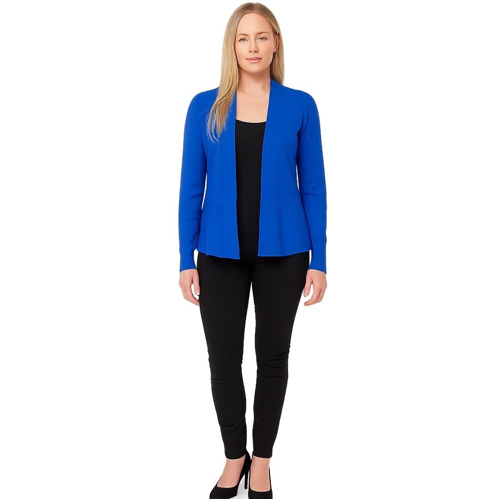 NWT White House Black Market Cardigan XS Blue Long Sleeve Open Cobalt #WHBM2